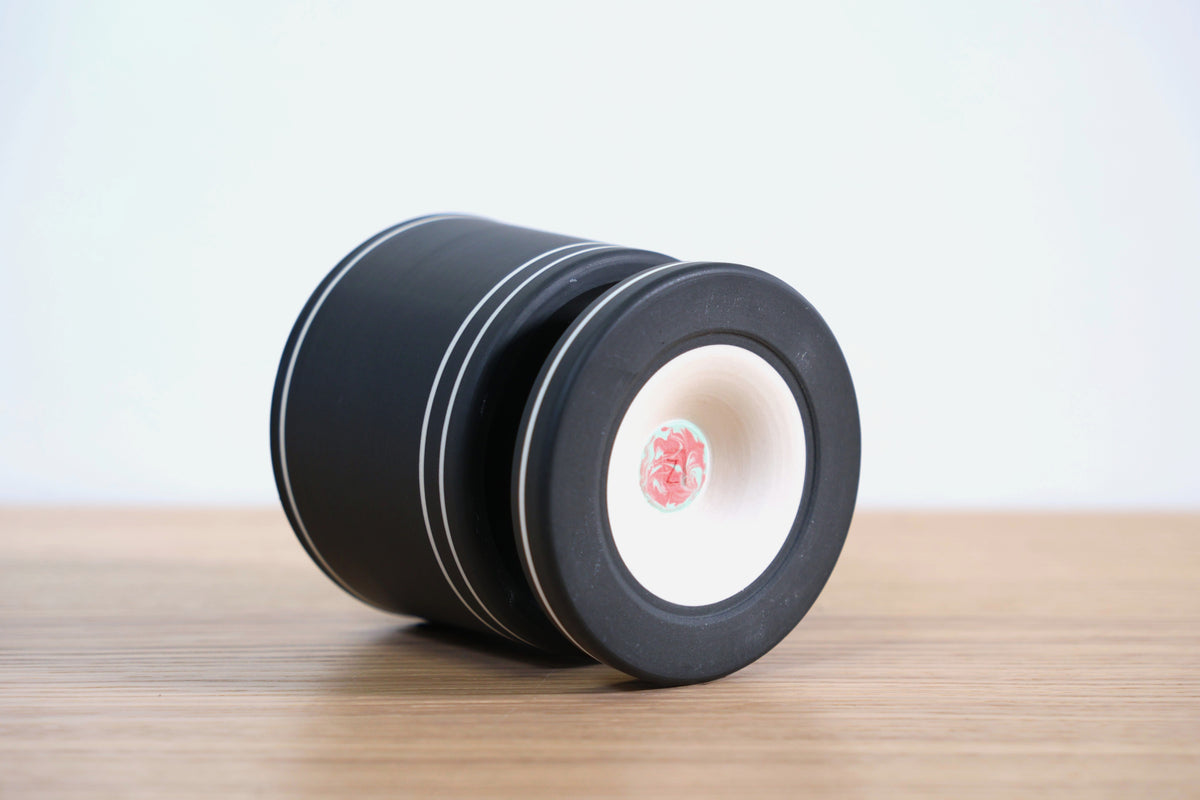"Black & White" Rolling Rocks Tumbler