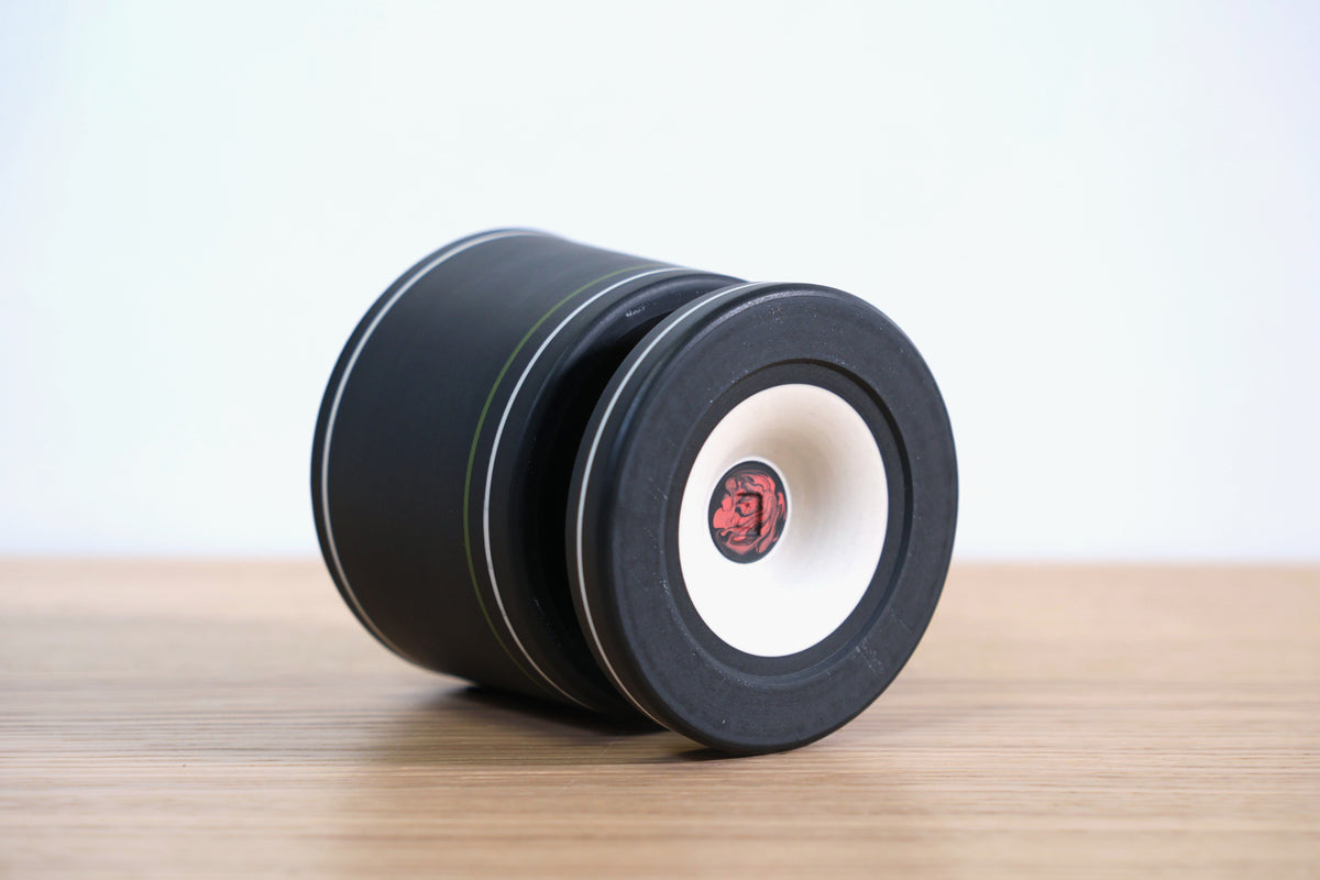 "Black-White & Green" Rolling Rocks Tumbler