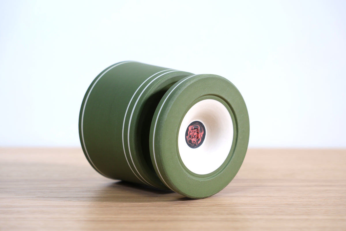 "Green & White" Rolling Rocks Tumbler