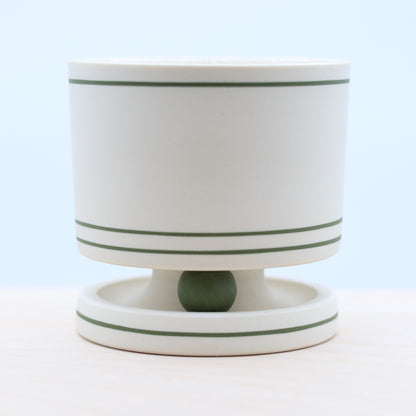 "White & Green" Rolling Rocks Tumbler