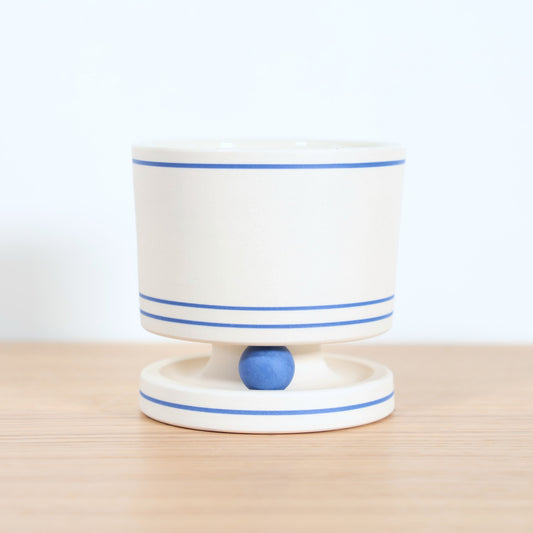 "White & Blue" Rolling Rocks Tumbler