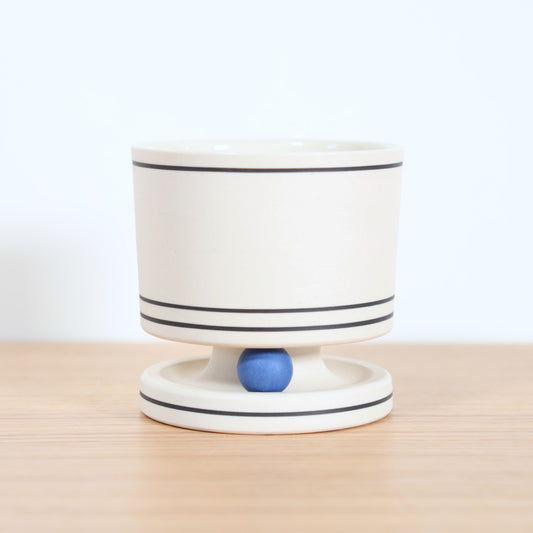 "White-Black & Blue" Rolling Rocks Tumbler