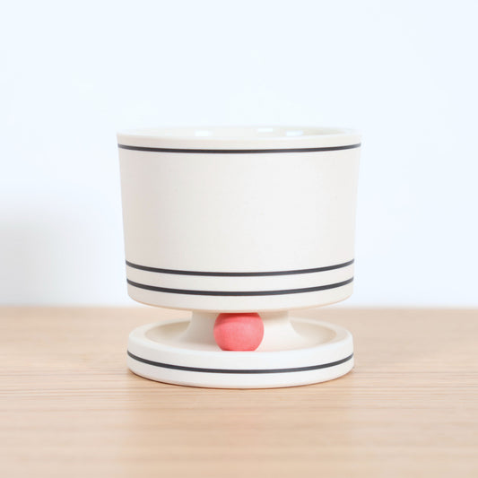 "White-Black & Red" Rolling Rocks Tumbler
