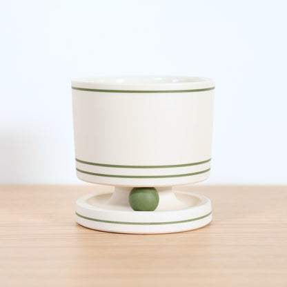 "White & Green" Rolling Rocks Tumbler