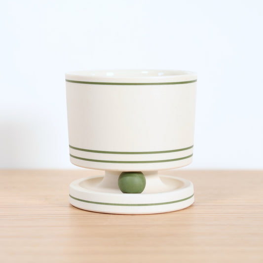 "White & Green" Rolling Rocks Tumbler
