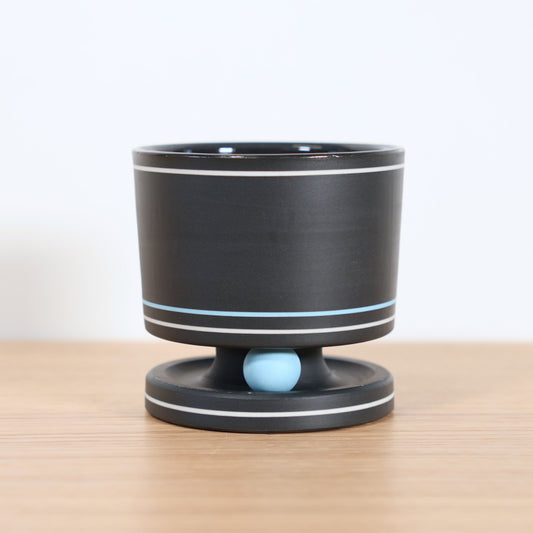 "Black & Turquoise" Rolling Rocks Tumbler
