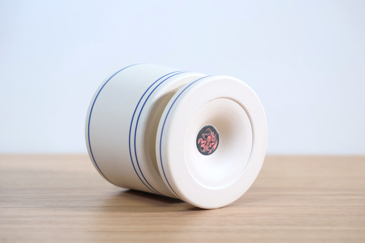 "White & Blue" Rolling Rocks Tumbler