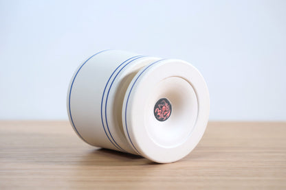"White & Blue" Rolling Rocks Tumbler